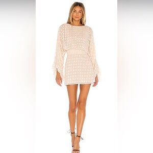 House of Harlow 1960 x REVOLVE Cream Niko Mini Dress sz Large